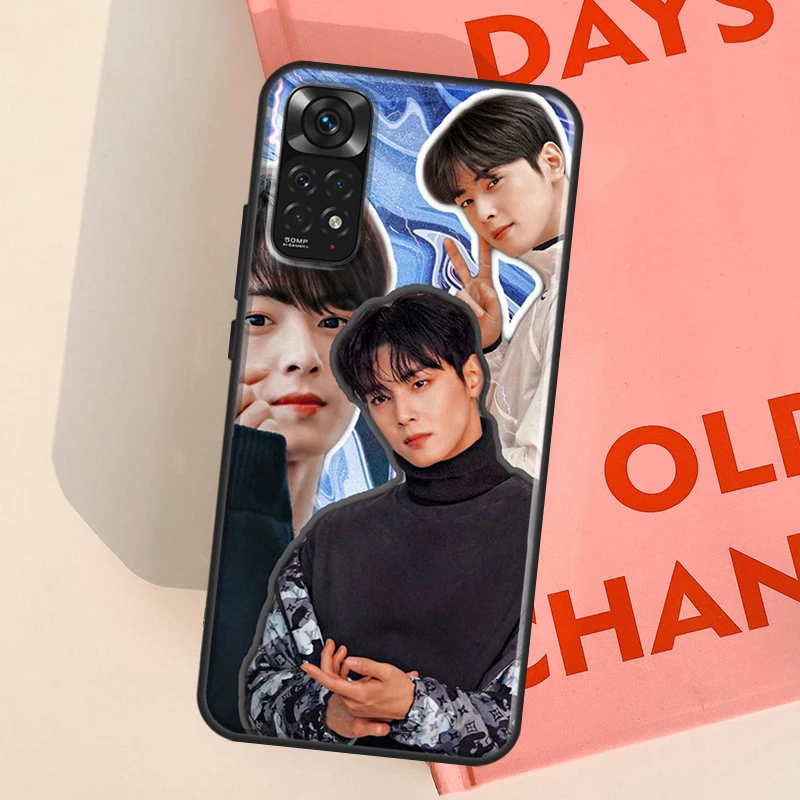 Cha Eun Woo Korean actor singer Case For Xiaomi Redmi Note 10 11 12 Pro Note 9 8 Pro 9S 10S 11S 12S 10A 10C 9C 12C Coque