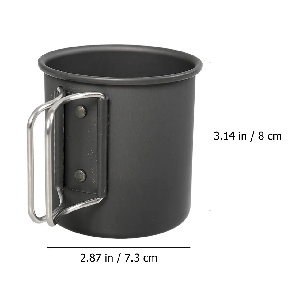 Foldable Camping Water Cup High-Density Aluminum Alloy Leak-Resistant Smooth Rim Outdoor Water Mug for Hiking Camping Coffee Tea