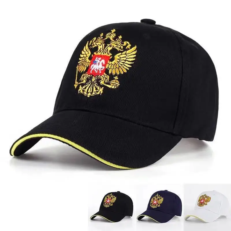 Gorras de béisbol de Rusia, gorras de golf con bordado de insignia de Rusia, gorras snapback de algodón, gorras de hip hop para hombres y mujeres, gorras deportivas de moda.