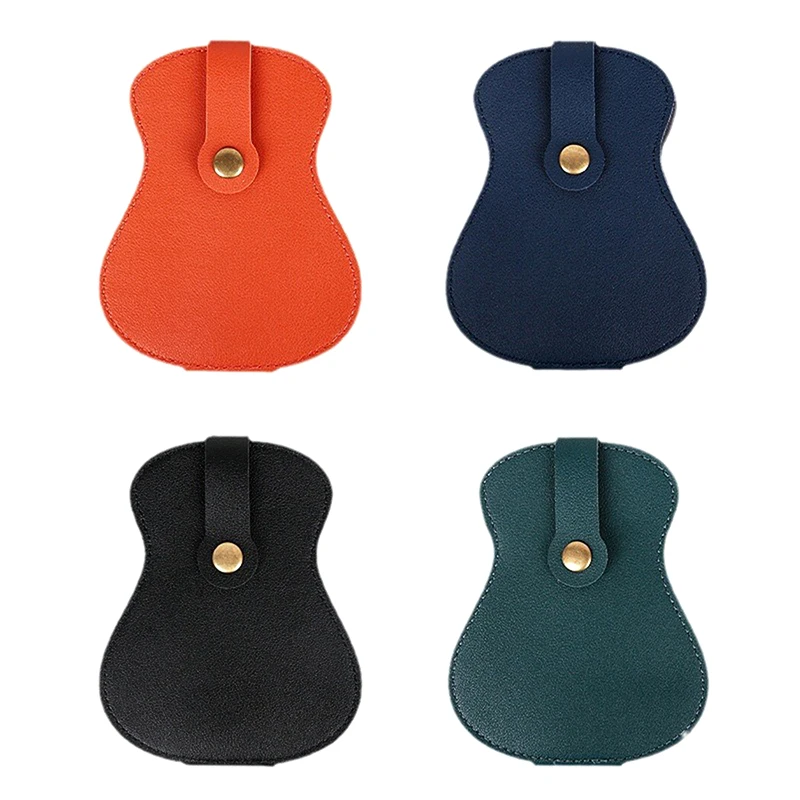 Vintage PU Leather Guitar Paddle Storage Bag Large Capacity Versatile Perfect For Currency