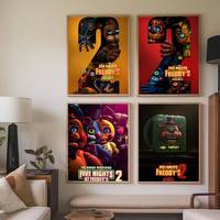 Movie F-Five N-Nights at F-Freddy's 2-S Poster Prints Self Adhesive Home Suitable for Living Room Decor Decoration Wall