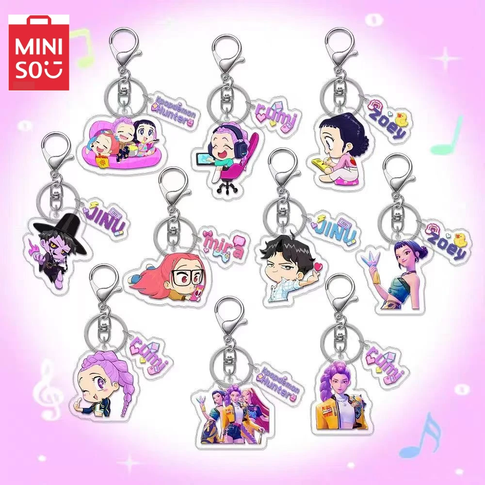 

Popular Kpop Demon Hunters Huntrix Saja Boys Keychains Rumi Zoey Jinu Derpy Tiger Keyrings K-pop Fans Birthday Party Favors Gift