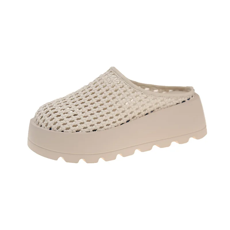 Summer Woman Slippers Platform House Shoes Comfortable Outdoor Casual Slippers Hollow Out Height Increasing Female Shoes