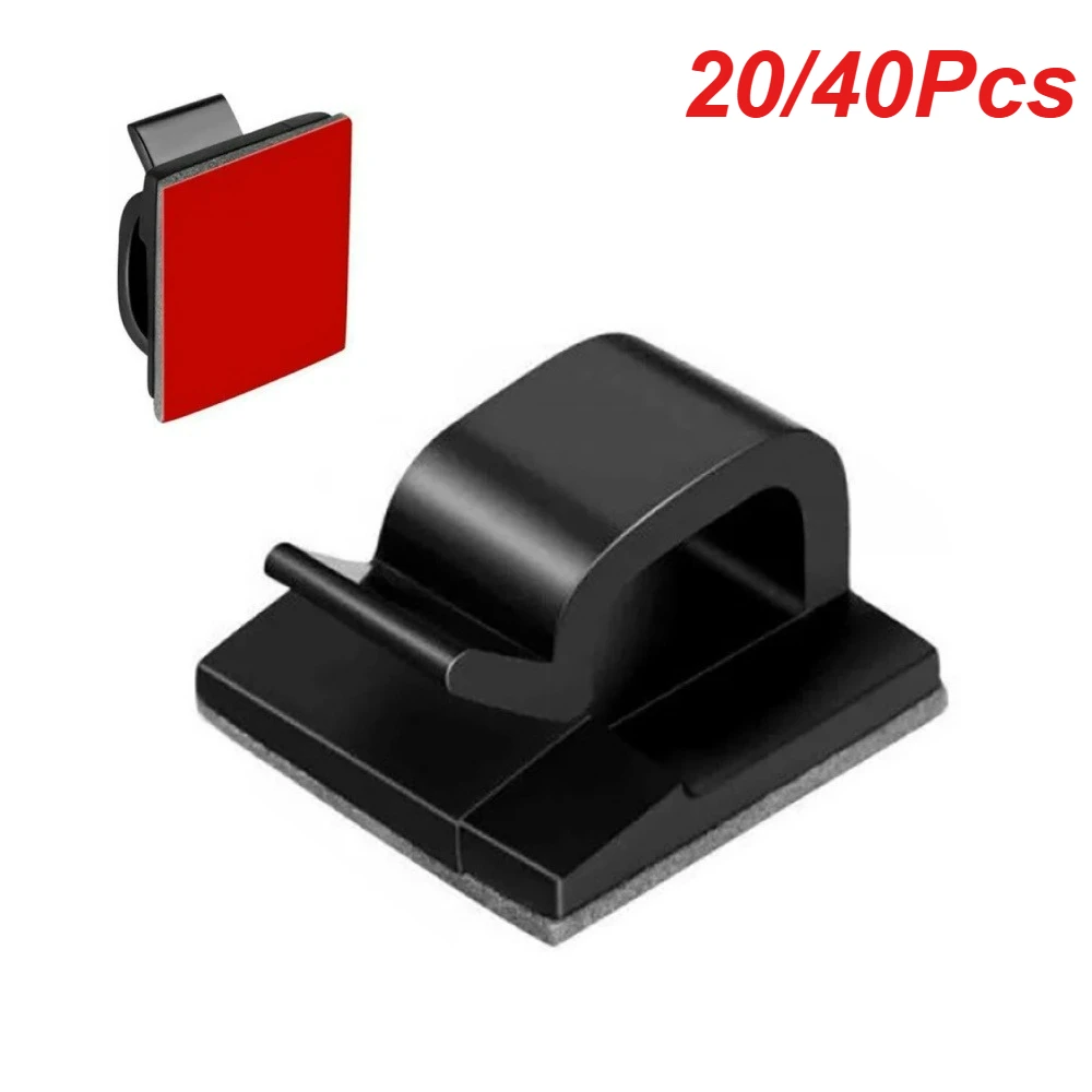 سطح المكتب سلك اللفاف حامل منظم الكابلات مقاطع الحبل حامي USB إدارة الكبلات خطاطيف لاصقة مكتب المشبك لسلك سماعة الأذن #1