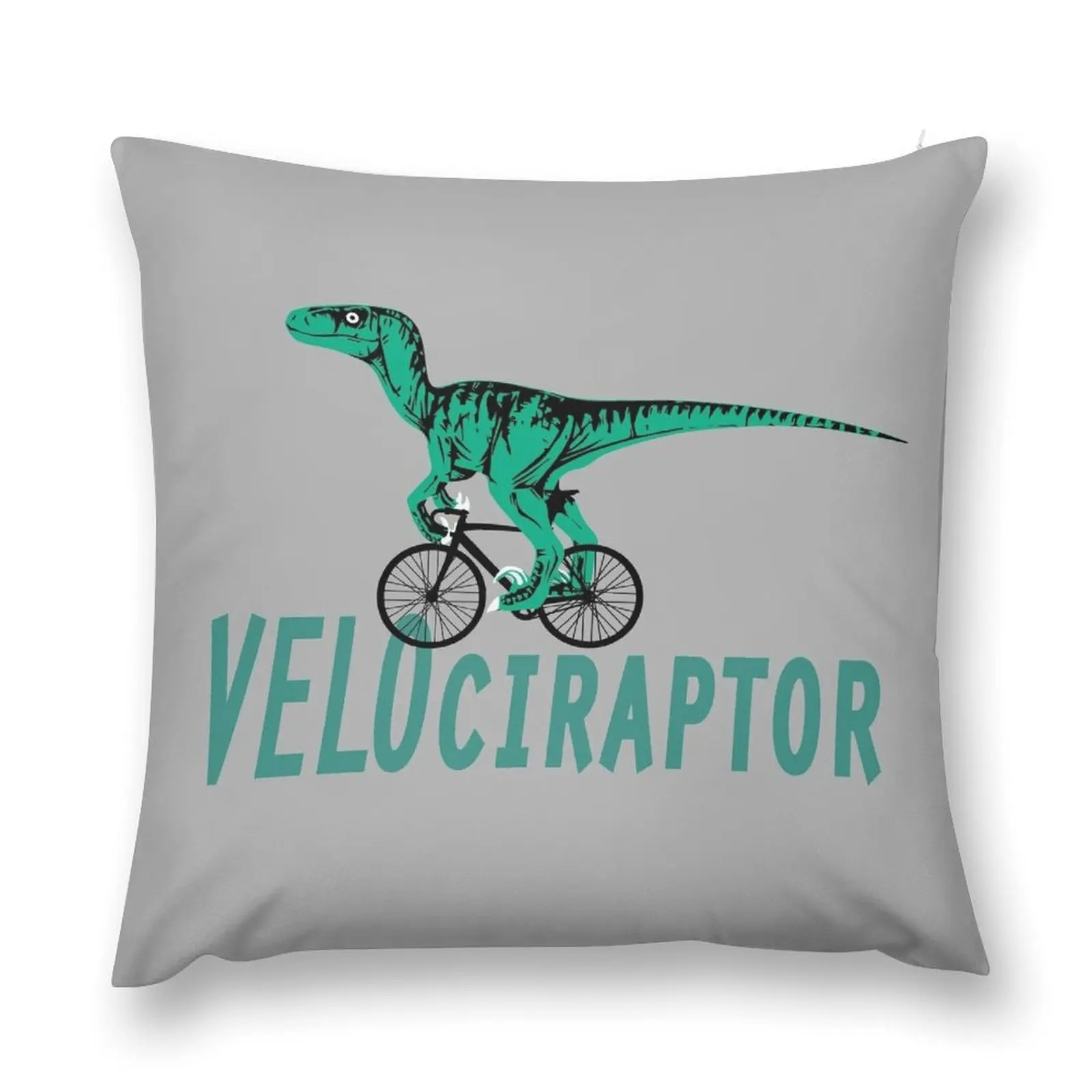 

Velociraptor - The Cycling Dinosaur. Throw Pillow Sofa Cover Marble Cushion Cover christmas decorations for home 2025 pillow