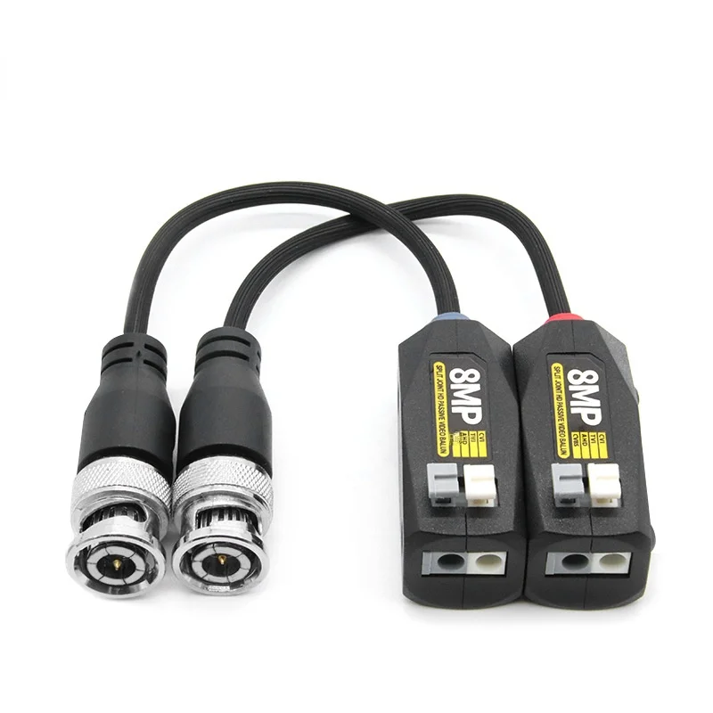 HD Passive Video Balun 8MP 1080P Transmission Twisted Pair Transmitter Cctv Cable for AHD/CVI/TVI Video Signal