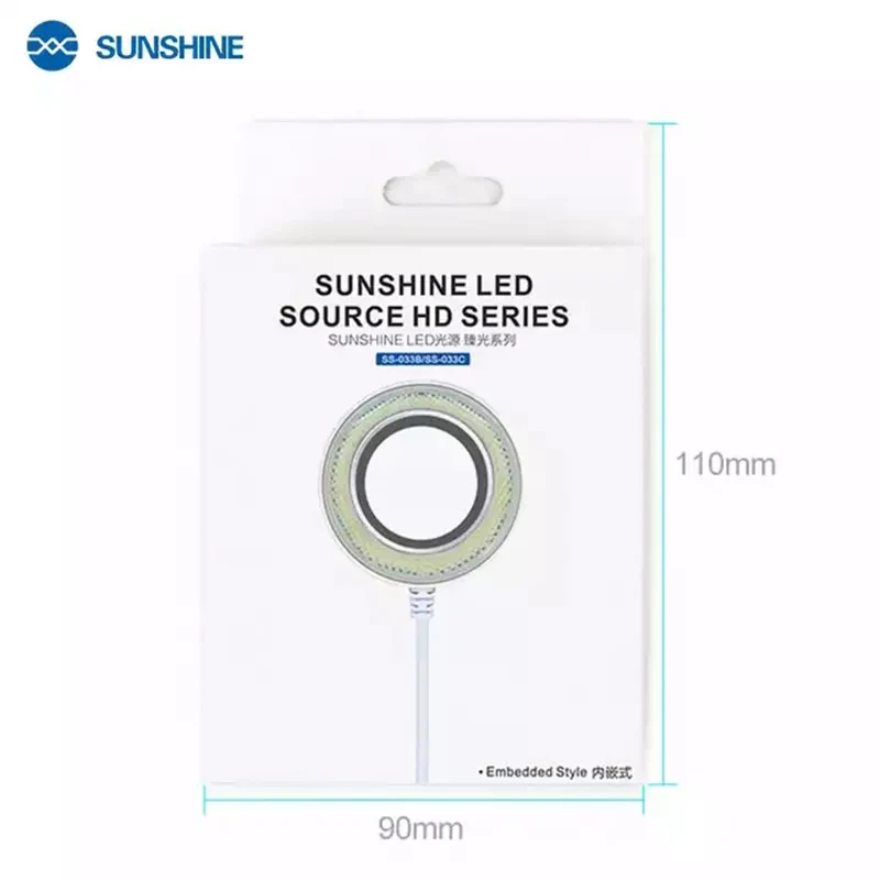 Sunshine SS-033C Microscope 36 LED White Light Source Dust-Proof Mirror Ring Lamp Anti Fume Protector Doubling Magnifier