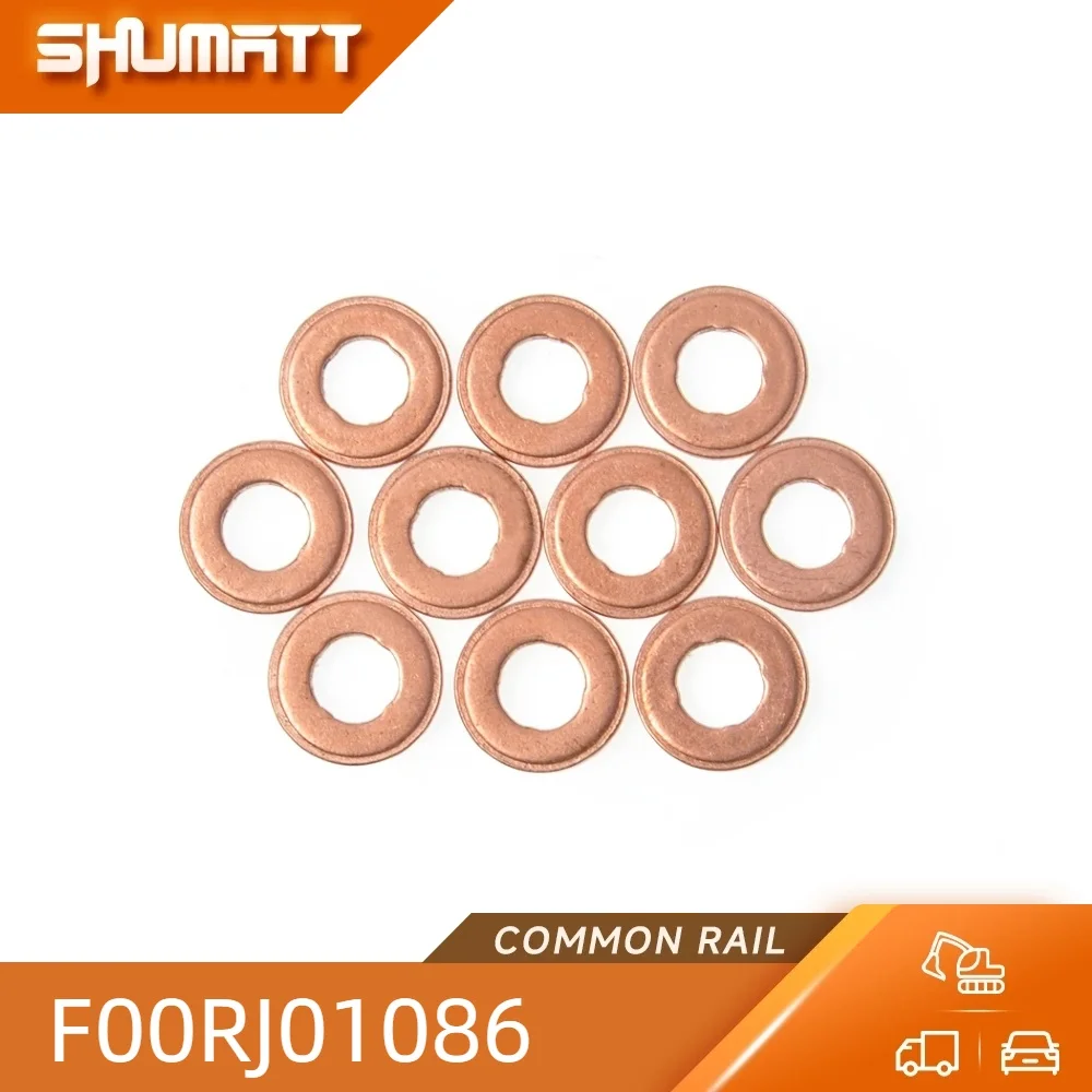 100PCS China Made New High Quality F00RJ01086 Dimensions 15x7x2mm Fuel injector Copper Washer With Gears And Step
