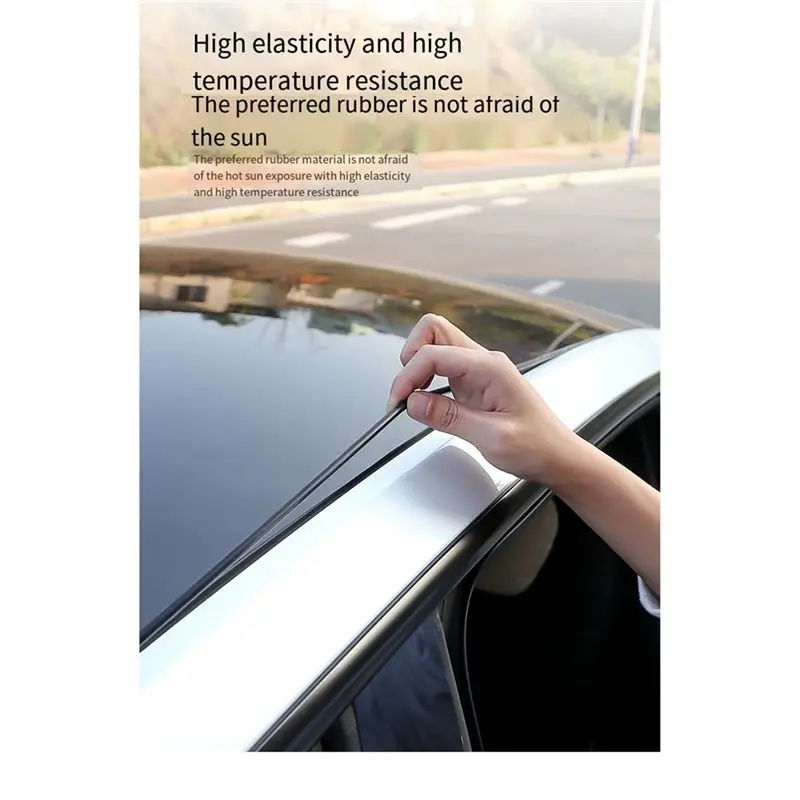Latest Roof Sunroof Sealing Strip Black Rubber Automotive Supplies For Tesla Model 3 Waterproof And Noise Reduction Tesla Modifi