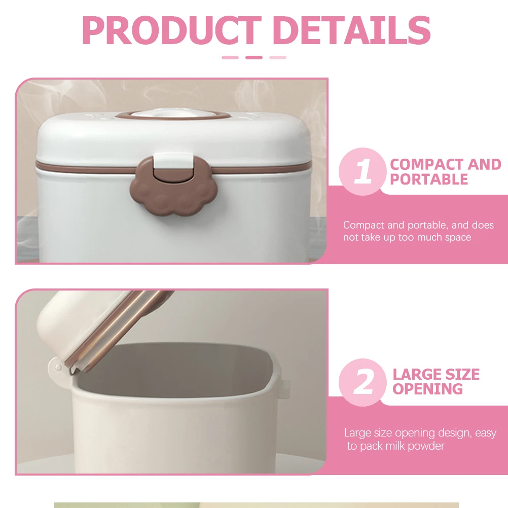 

Milk Powder Box Baby Formula Dispenser Food Container Travel Leak-proof and Pp Dispensers