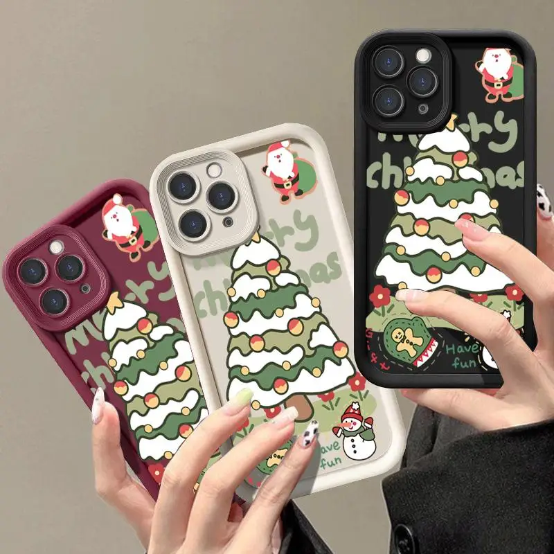 หรูหราของขวัญต้นคริสต์มาสสําหรับOPPO Reno 12F 11F 10 5G 11 12 Pro 6 8 5 6 Lite 7 4Gค้นหาX8 Pro A79 A78 A58 5G A38 A18 ฝาครอบ