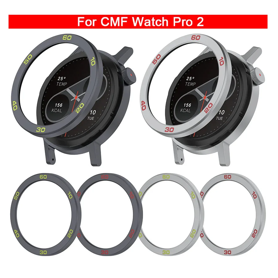 For CMF Watch Pro2  Metal ring watch Bezel Replacement Screen Protector Bezel Smart Bracelet Frame