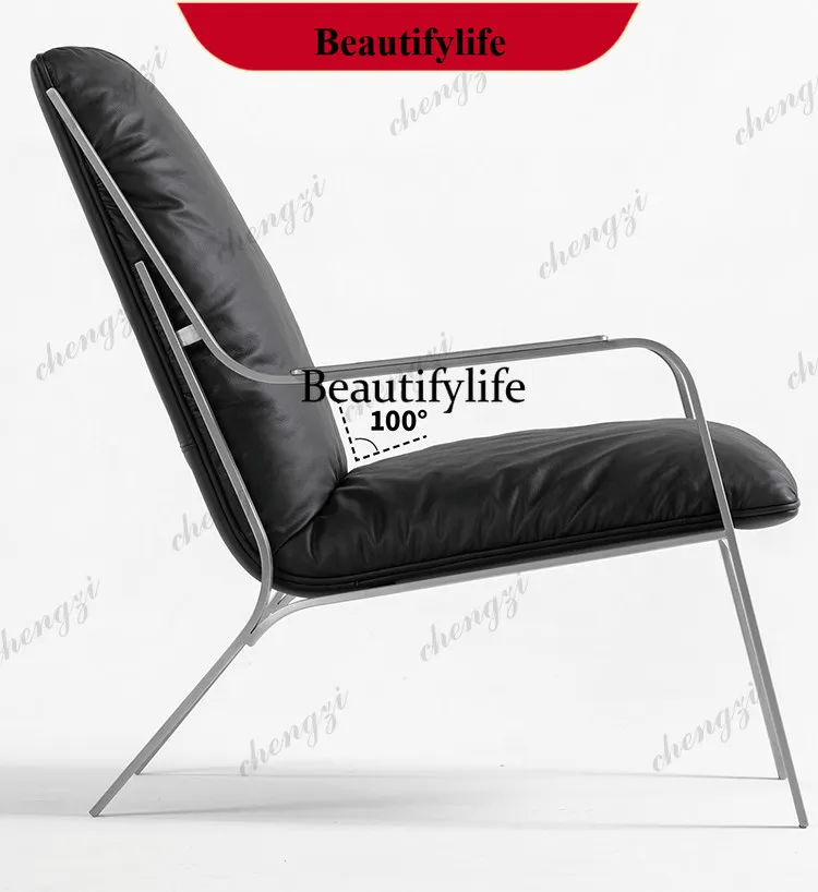 d178 Lian leisure chair, single sofa chair light luxury high-end leather leisure chair living room