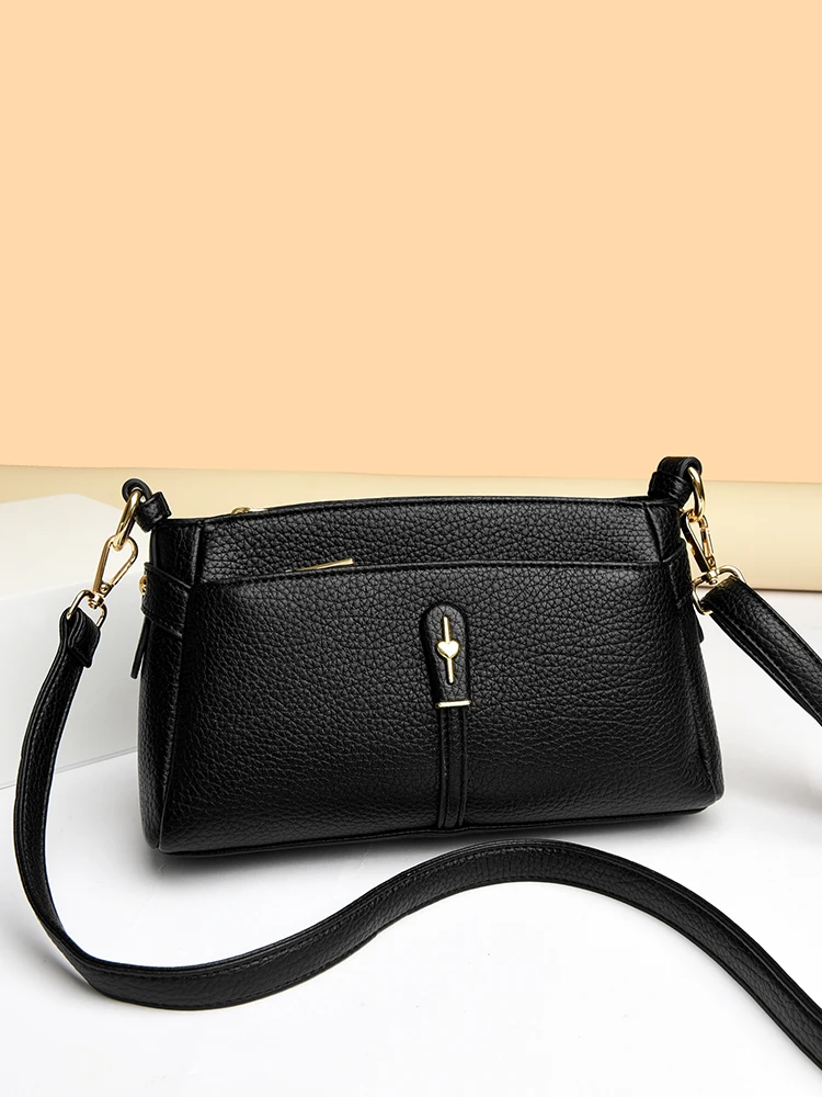 

Genuine Leather Women's Crossbody Bag Large Capaci Single oulder Bag Casual Simple Sle Detachable Strap Daily Use