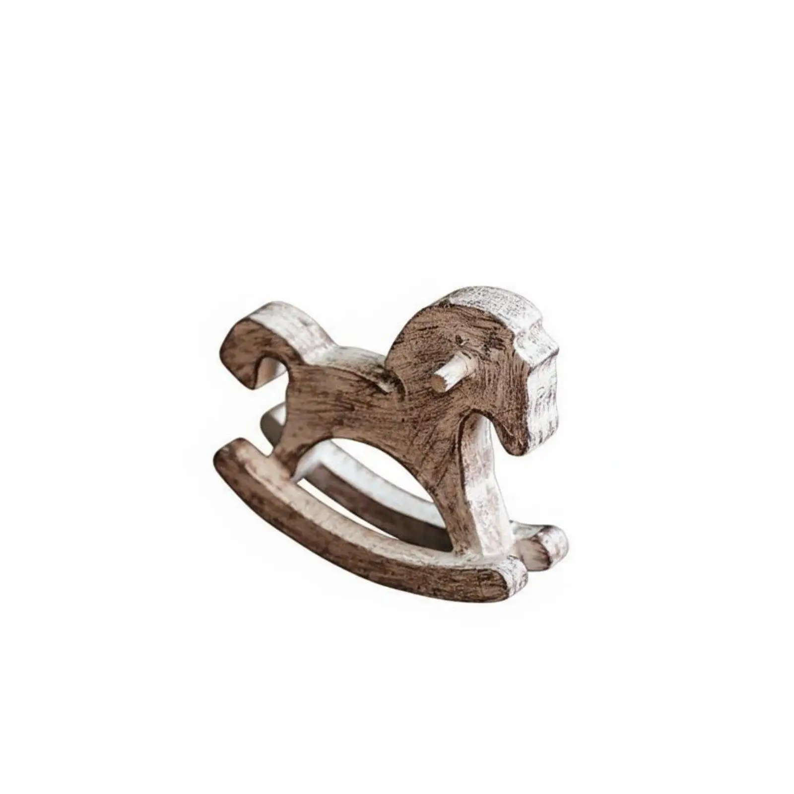 Wooden Rocking Horse Ornament Nordic Aesthetic Wooden Rocking Horse Cute Design House Decoration for Home Stylists, Parents,