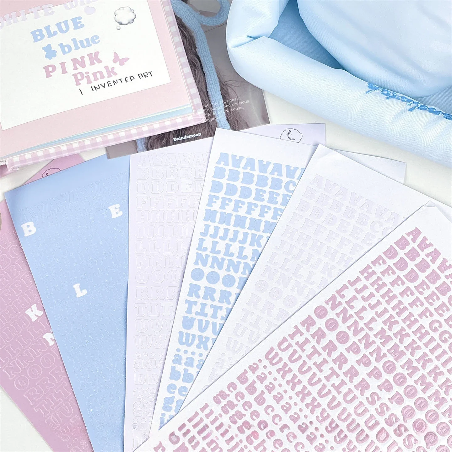 3 Stück farbige Alphabet-Buchstaben-Aufkleber, DIY, Scrapbooking, Journal, Deko-Aufkleber für Album, Tagebuch, niedliche Kawaii-Aufkleber