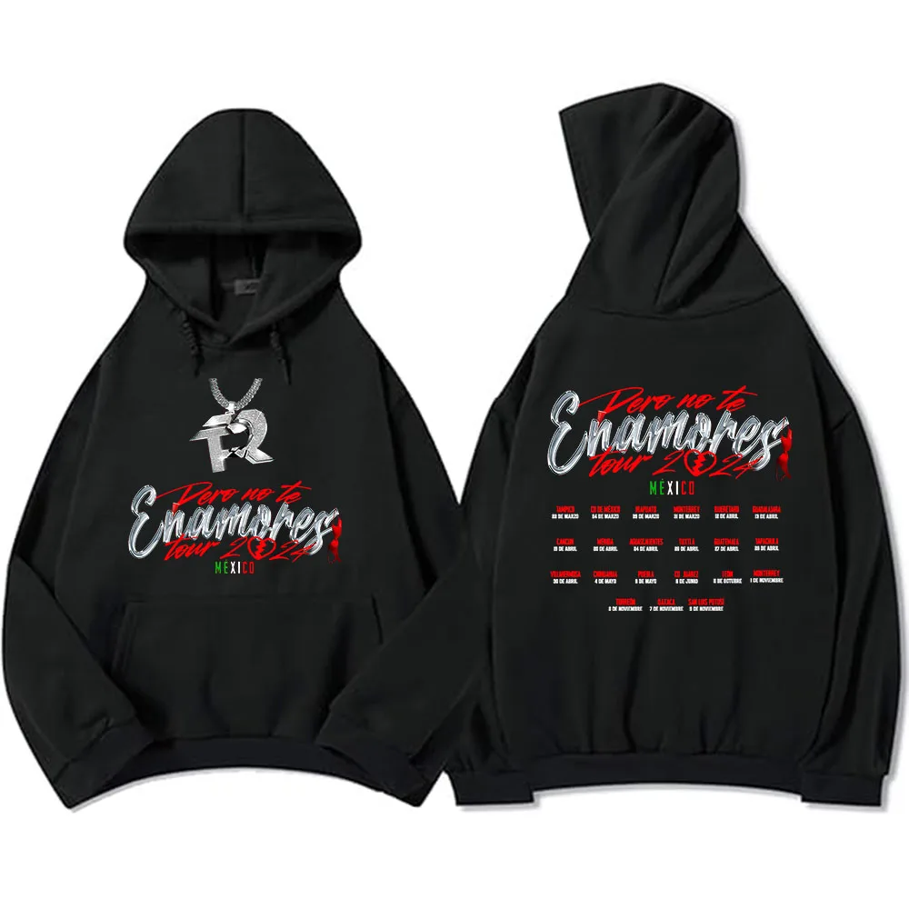 

Hooded Clothing Streetwear Pero No Te Enamores Tour Fuerza Regida Hoodies Heavy Mental Fashion Graphic Sweatshirts Men Pullovers