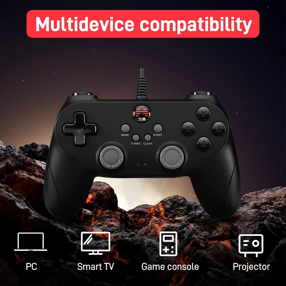 BETOP D2E Wired Game Controller Vibration Gamepad Adopt XD4 engine For PS4/PS3/PC/TV/Steam Game/Game ect USB Connection Joypad