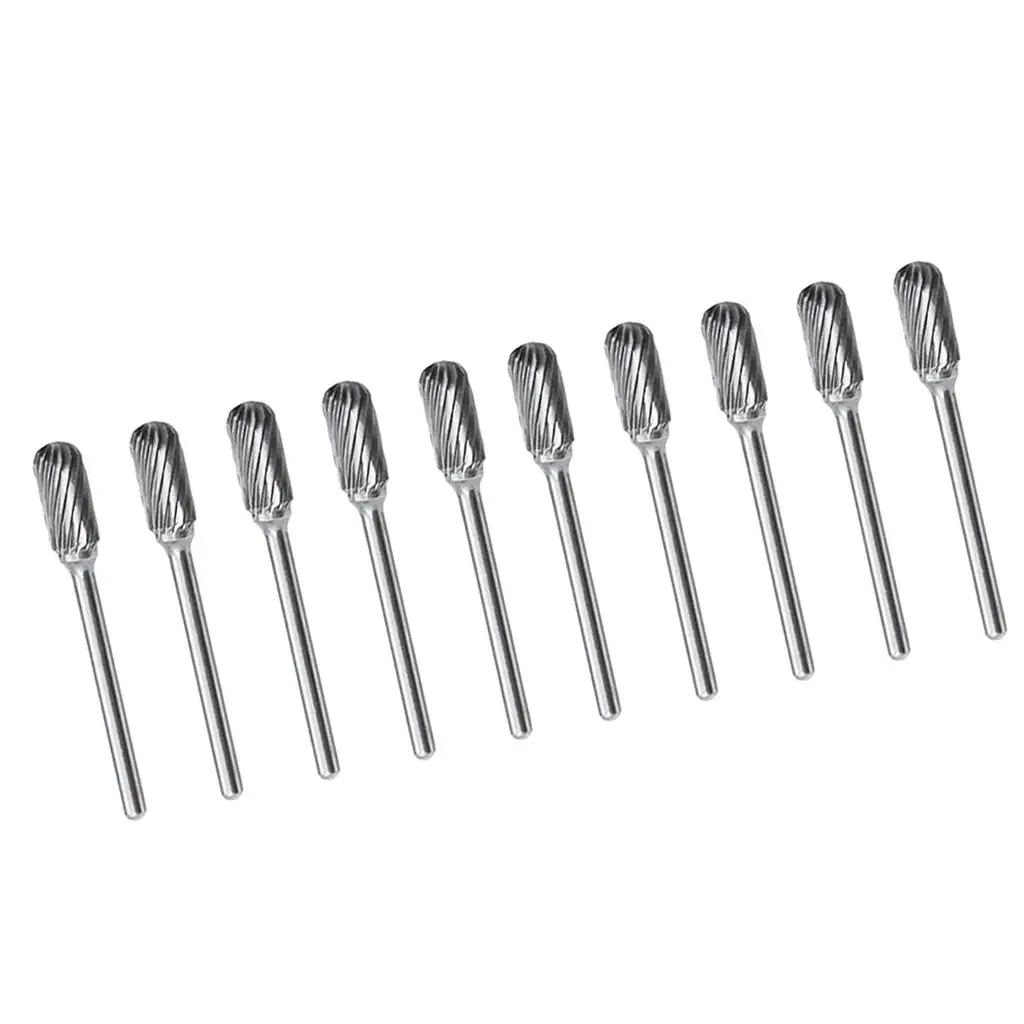 Rotary Point Burr Set Silver Carbide Rasp Multi Head Drill Kit for Woodworking Electric Tool