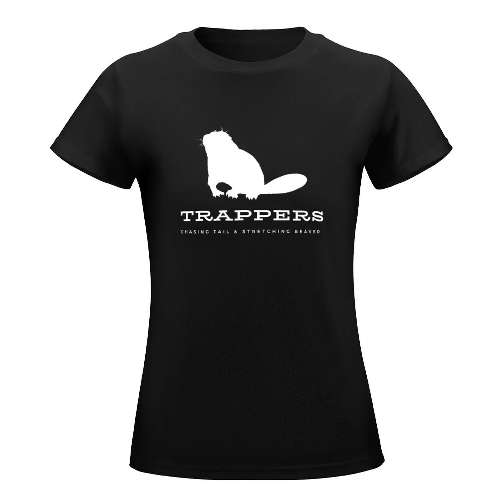 Trappers - Chasing Tail & Stretching Beaver T-Shirt female hippie clothes cute t-shirts for Women