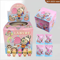 Cartoon Labubu Eraser 32pcs Kawaii 3d Surprise Blind Box Children Originality Color Eraser Student Stationery Gift Wholesale