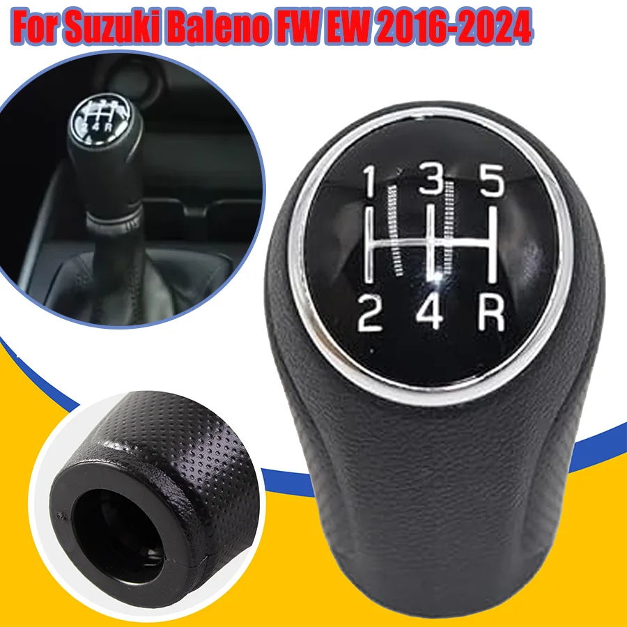 Gear Shift Knob Lever Change Gearbox Stick Shifter For Suzuki Baleno FW EW 2016-2024 Manual Selector Transmission Handle Ball