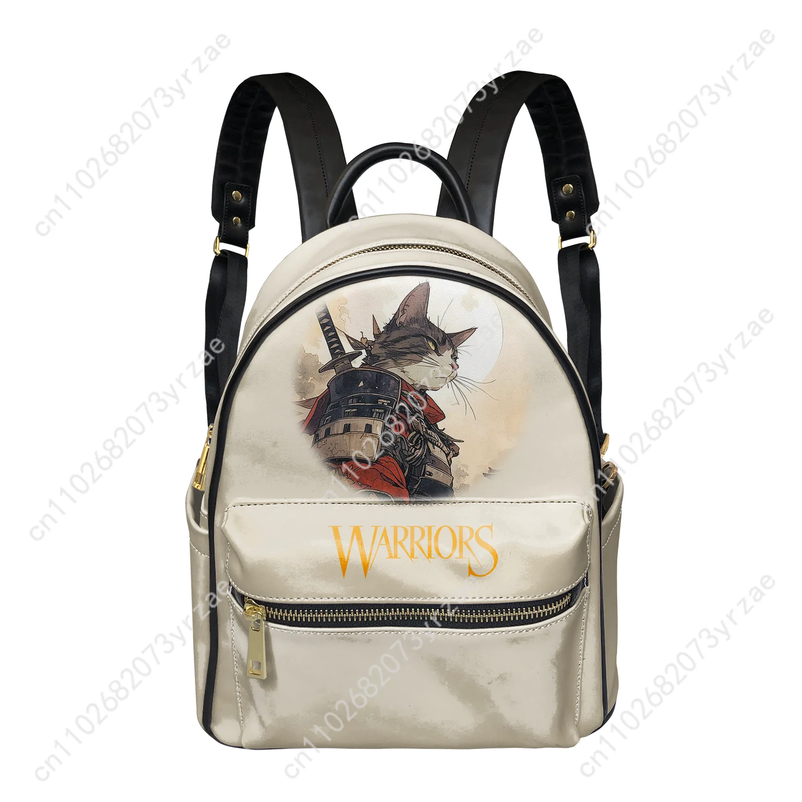 Cat Warrior Backpack Mens Womens Knapsack Personalized Pattern Double Shoulder Bag Business Travel Bookbag Custom Made Daypacks