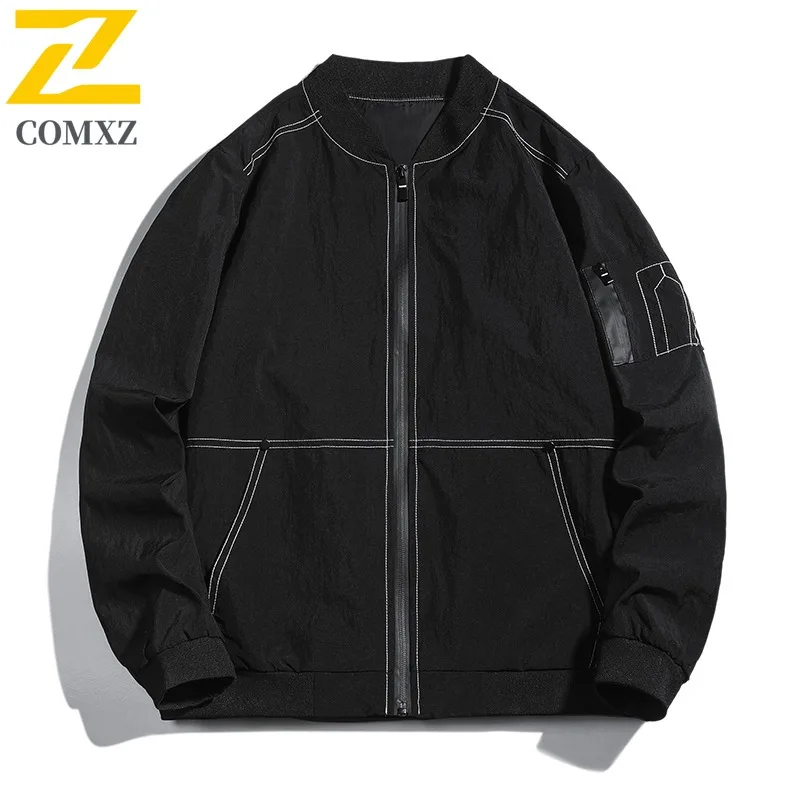 

COMXZ 2025 пальто мужское весенне-осеннее новое повседневное универсальное модное свободное бейсбольное пальто топ