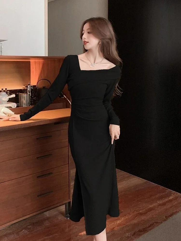 Over The Shoulder Woman Knitted Dress Prom Deals Elegant High Quality New In Harajuku Cool Trend Party Crochet Dresses For Women