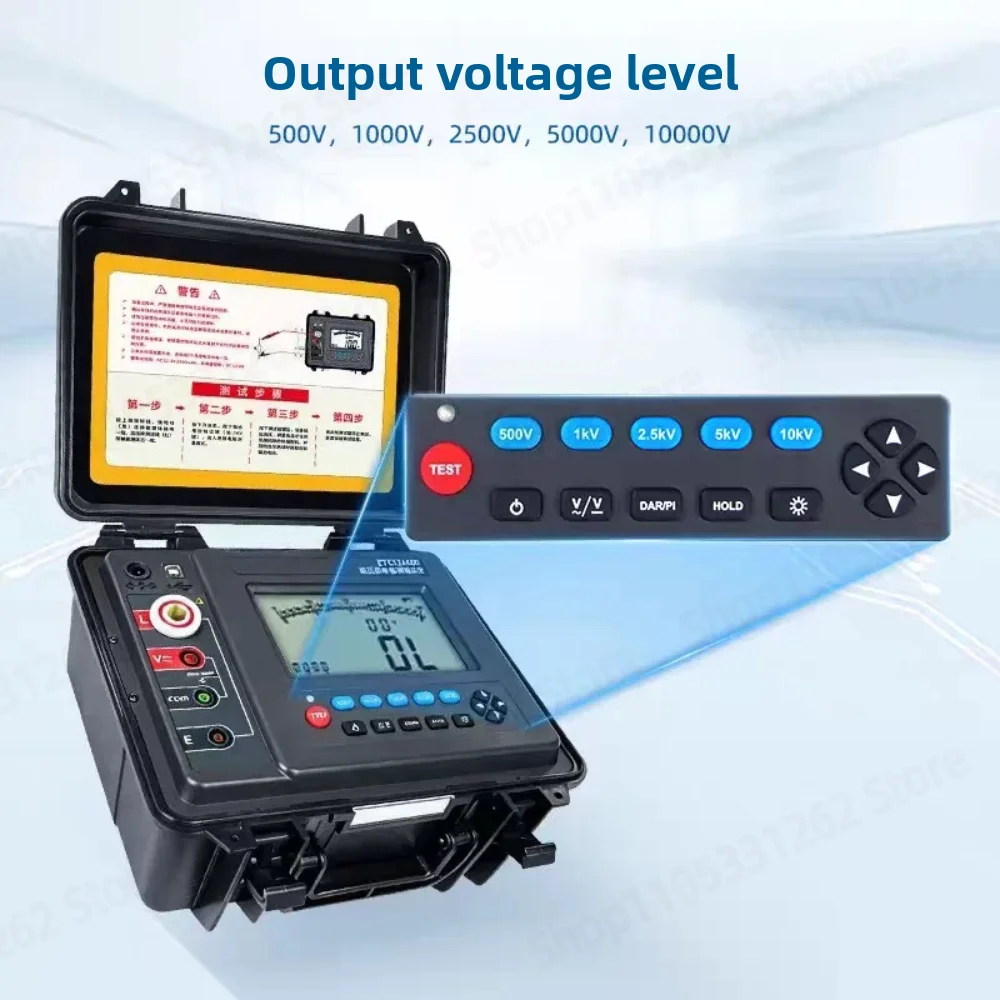 ETCR3500B/3520B/C/3490B High Voltage Insulation Resistance Tester Mega Ohm Meter 10KV Shaker Meter