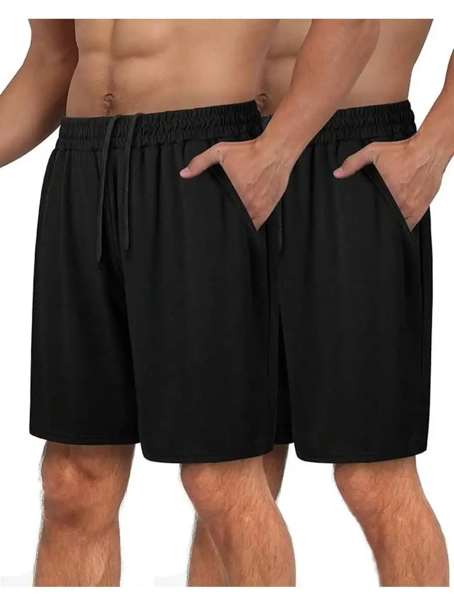 

2 Pack Mens Athletic Shorts Quick Dry With Pockets For Gym Running Casual Workout