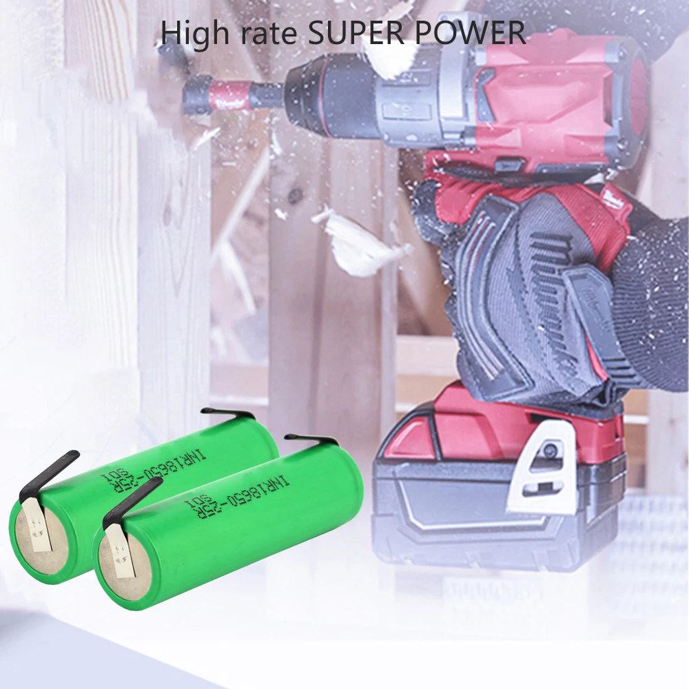 25R 3.7V 18650 Lithium Rechargeable Battery INR18650 25R M High Discharge 20A Power Battery DIY Welding Nickel