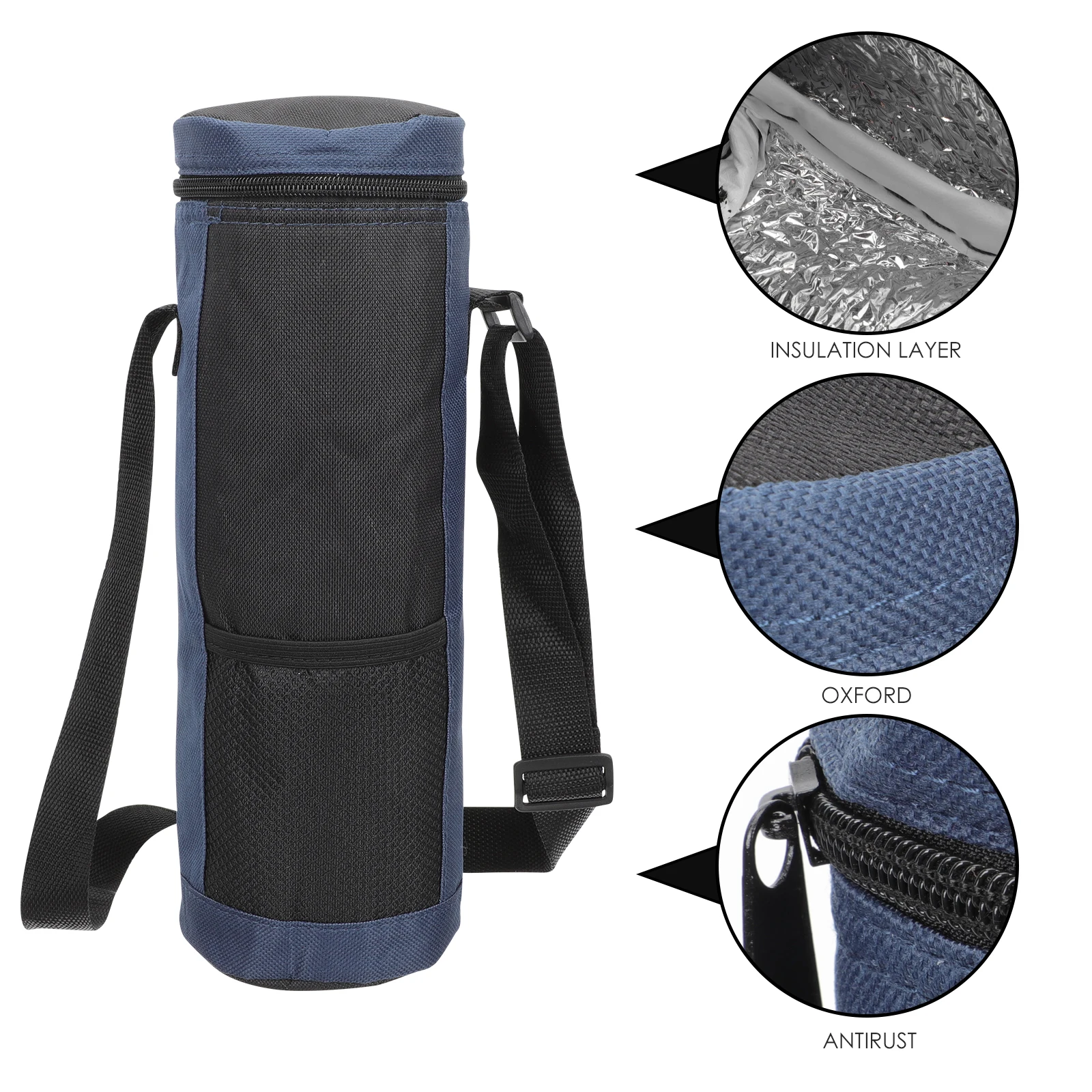 

Oxford Cloth Water Bottle Storage Bag Adjustable Shoulder Strap Portable Jug Protective Sleeve Outdoor Sports Camping