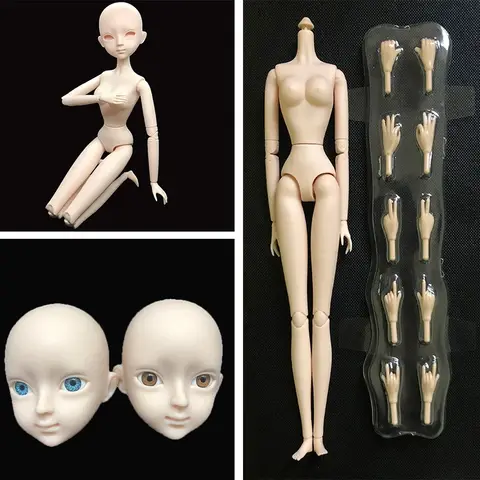 Muñeca de maquillaje de 30cm con cabeza y cuerpo, 28 articulaciones móviles, modelo DIY, juguete para niñas, regalo, figura de acción, modelo de dibujo, boceto