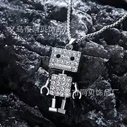 2024 New Diamond robot necklace with versatile collarbone chain
