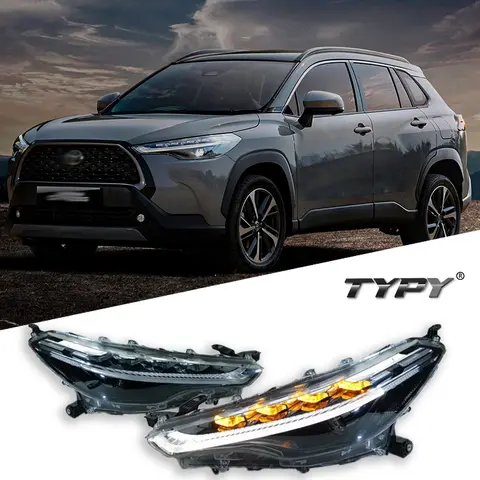 Car For Toyota Corolla Cross Headlights 2022-2023 Upgrade Modified to New DRL Dynamic Turn Signal LED Headlight Auto Accessories