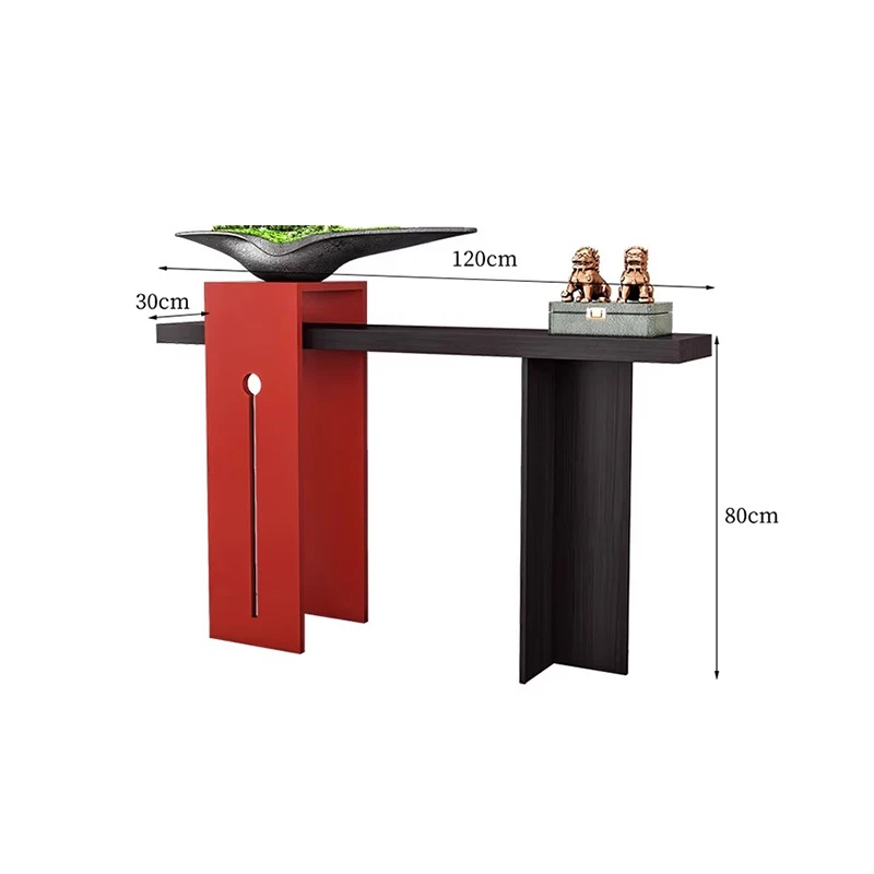 Chinese Classic Console Tables Rustic Unique Thin Modern Console Tables Wabi Sabi Design Console Meuble Furniture Living Room