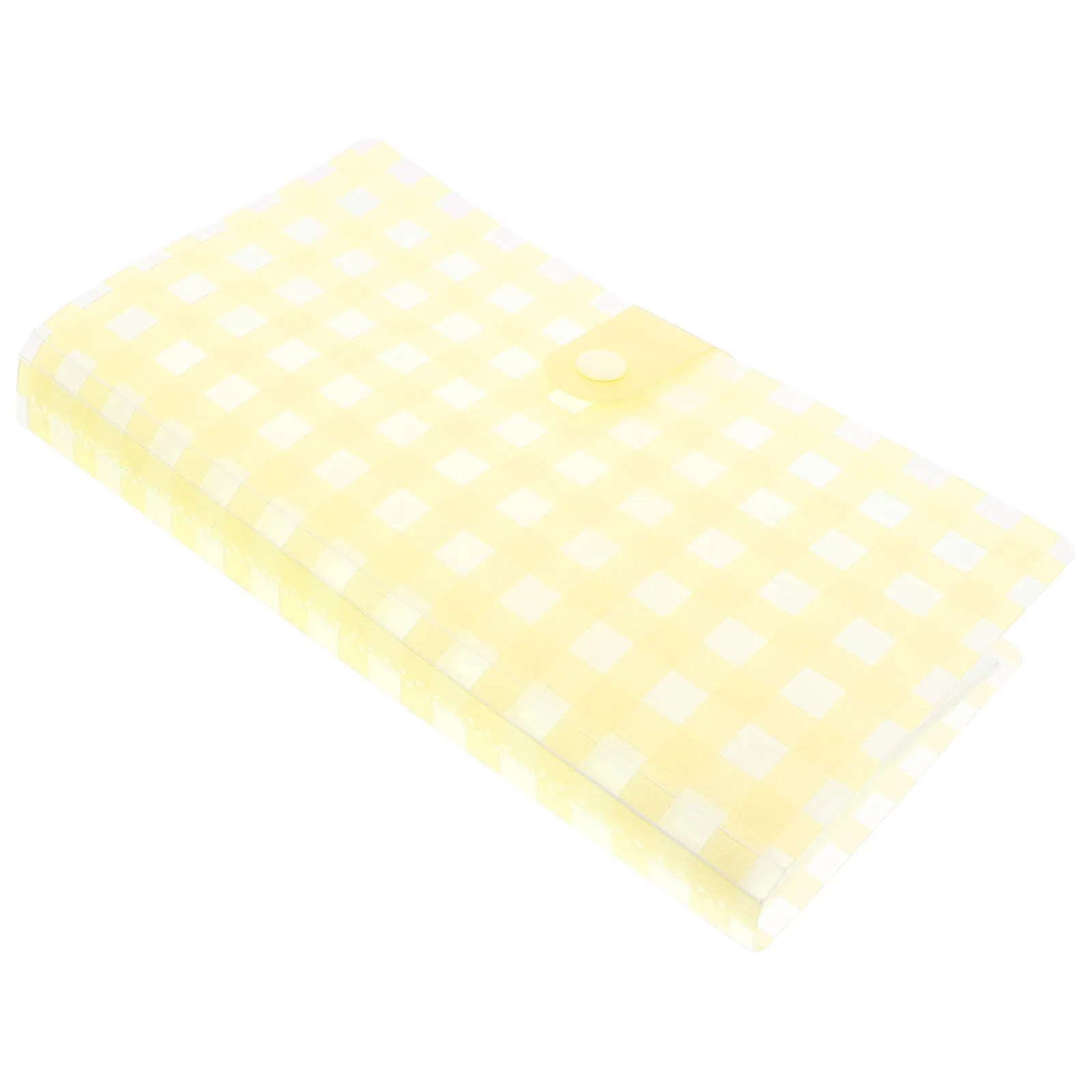 240 Slot Frosted Card Holder Cartoon Grid Pattern Compact Portable Business Card Photo Organizer Album