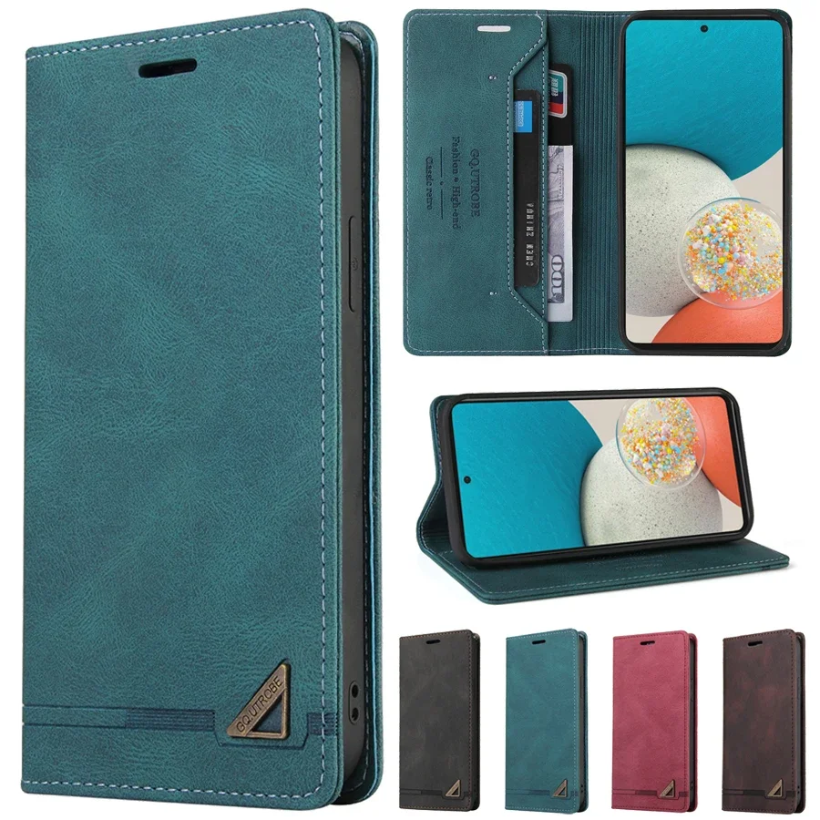 Wallet Anti-theft Magnetic Flip Leather Case For Samsung Galaxy A07 A16 A17 A26 A27 A36 A37 A56 A57 S26 Ultra S26 Plus S25 FE