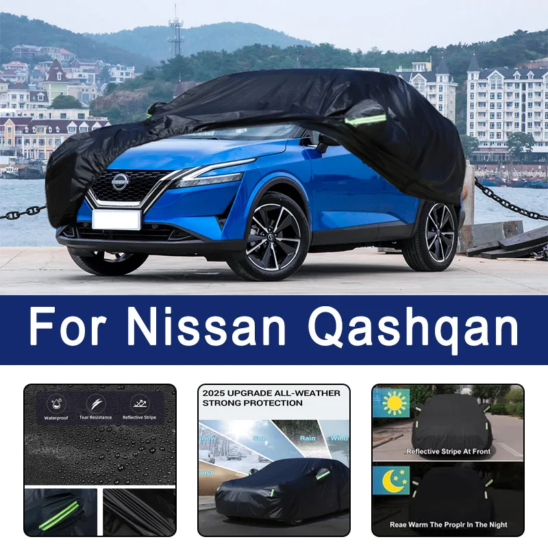 

For Nissan Qashqan All-Weather Car Covers 6-in-1 Waterproof Dustproof UV Proof Snowproof Scratch Resistant Protection