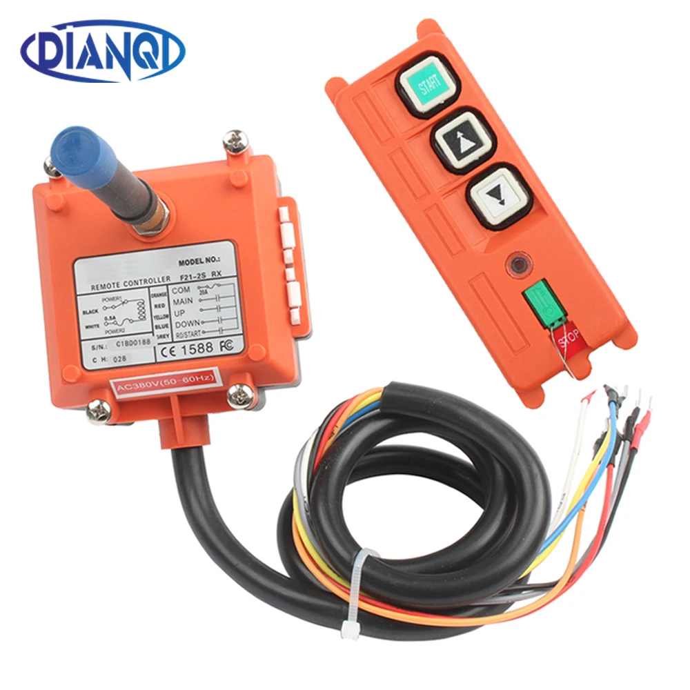 DC12V 24V Wireless Industrial Remote Controller Switches Hoist Radio Control Crane Switch F21-2S F21-4S F21-E1B AC220V 380V 110V