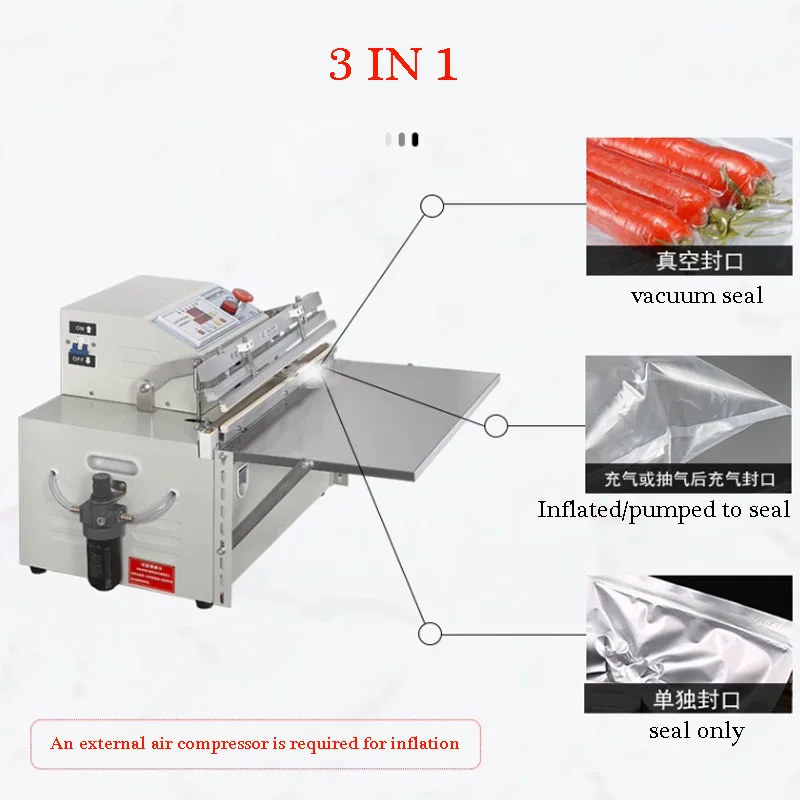 Vacuum Packaging Machine Gas Filling And Sealing Machine 220V/110V  Commercial Automatic 500  Type Vacuum Food Machine