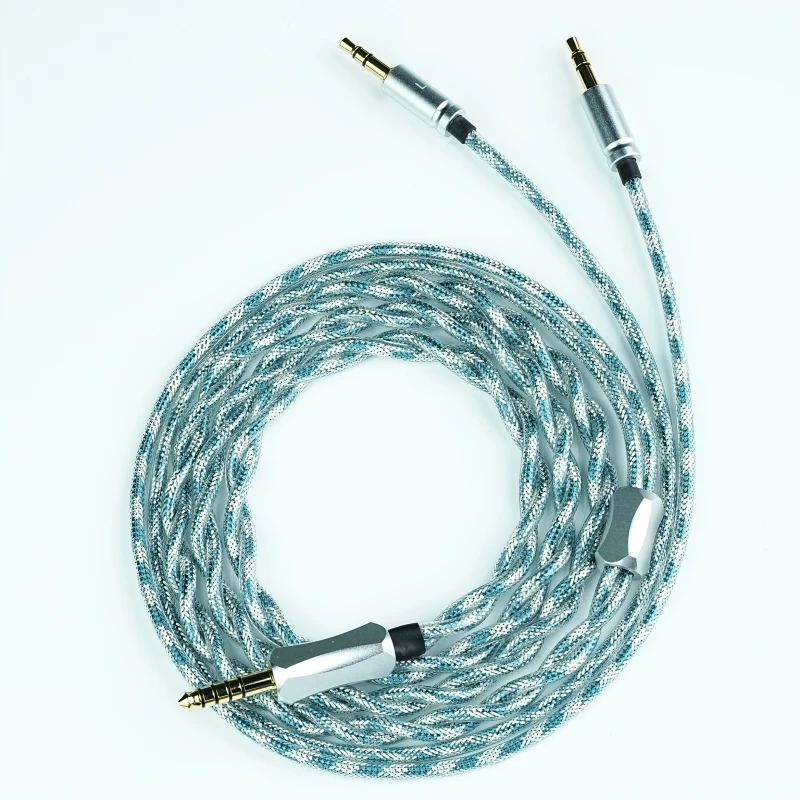 

Hedacabl HD-02 2-core headphone cable, 4.4mm, dual 3.5mm, shielded cable, 1m-2m, used for HIFIMAN DENON replacement cable