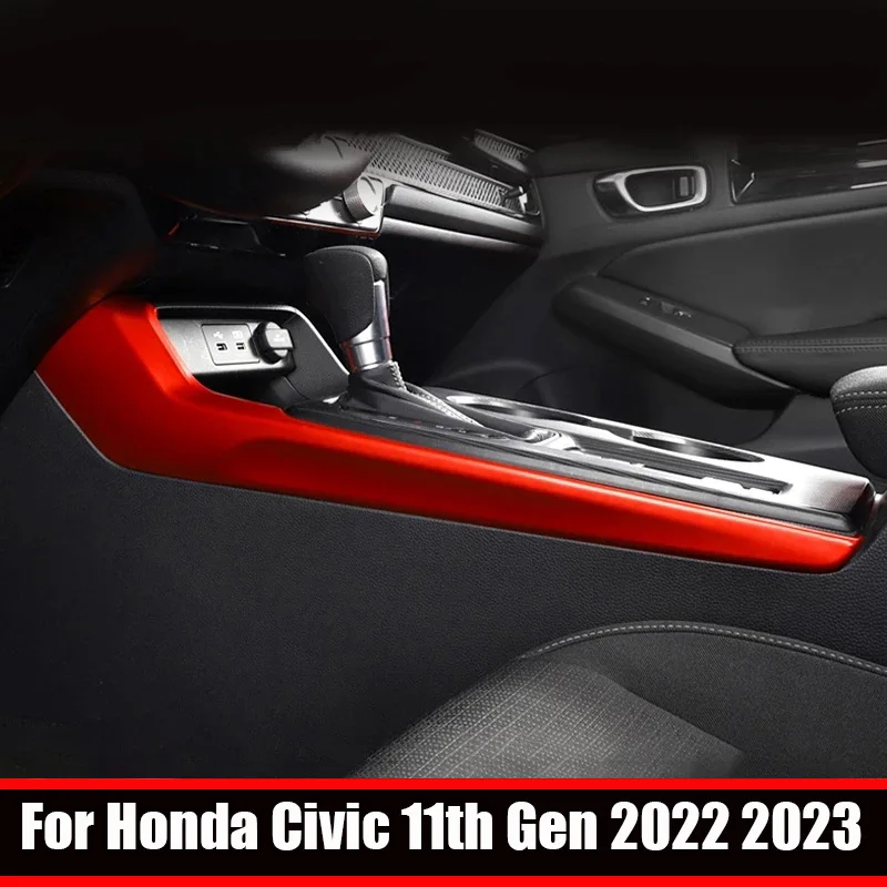 

Для Honda Civic 11 поколения 2022 2023 ABS Автомобильная консоль коробка переключения передач Панель с обеих сторон Декоративная полоса боковые аксессуары