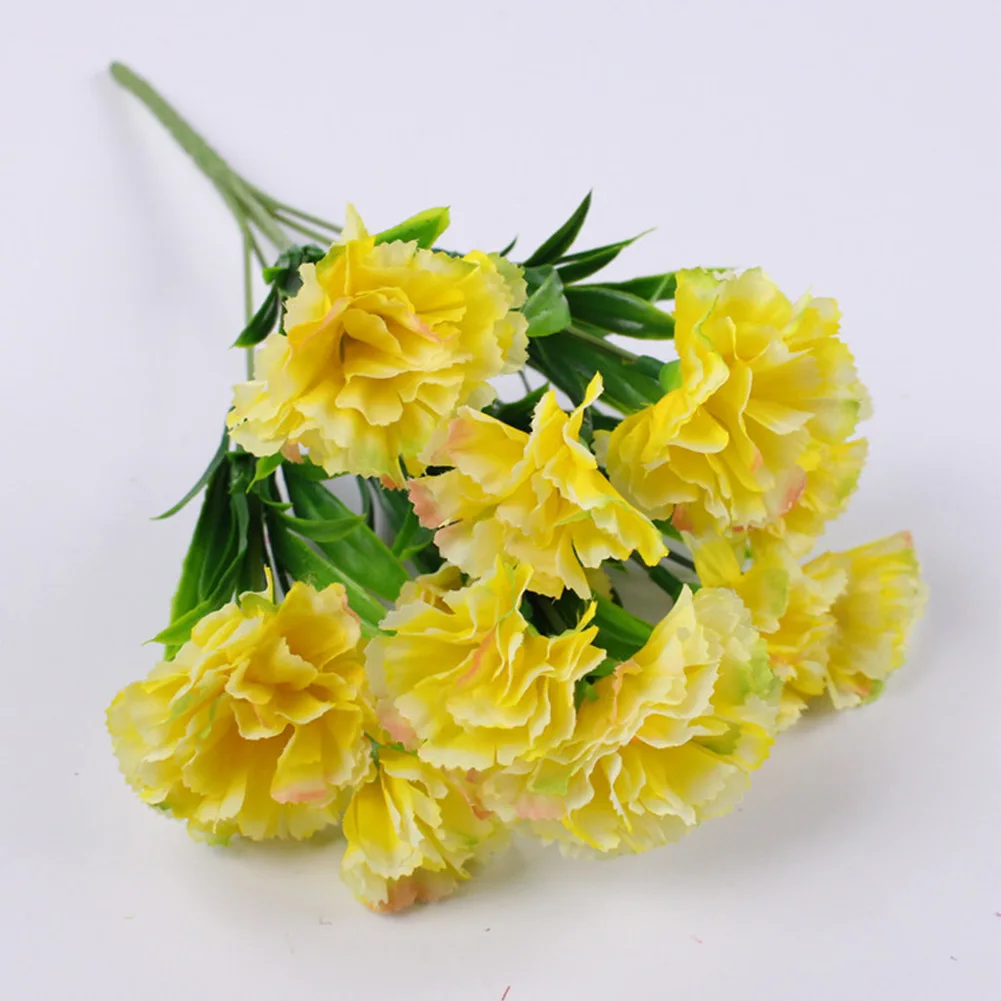 1 Blumenstrauß Nelke, UV-beständig, kein Verblassen im Freien, künstliche Blume, ewige Blumen aus Nelkenseide für Zuhause, Party, Hochzeit, Dekoration – Detail 8