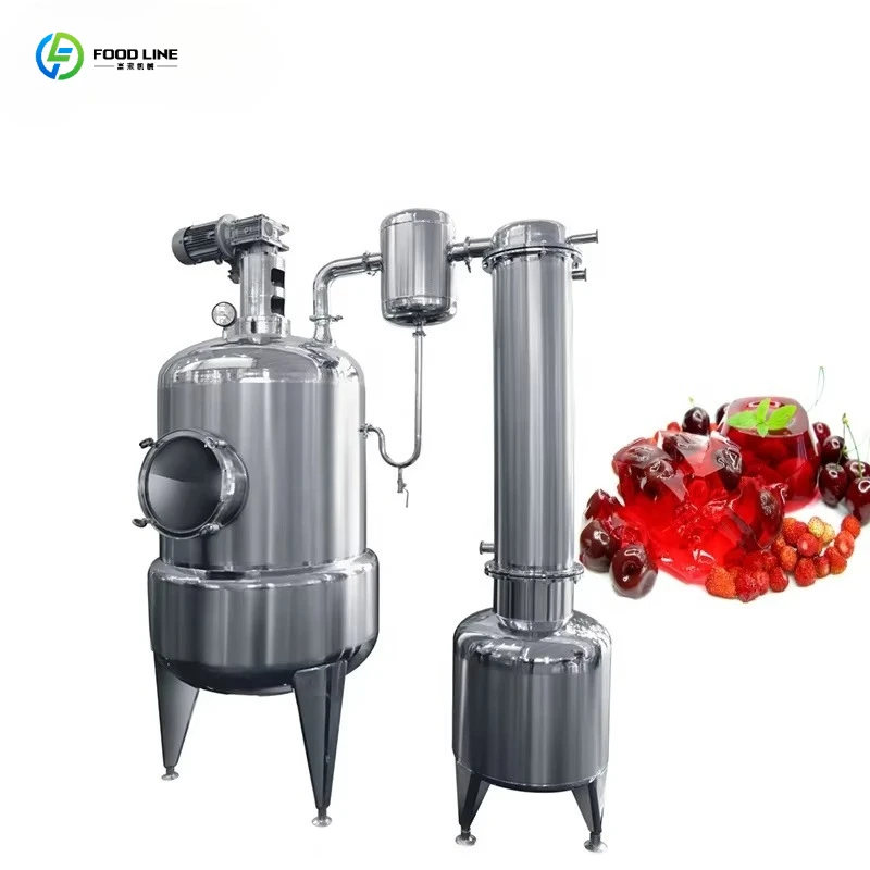 Steam Heating Tomato Paste Honey Fruit Juice Vacuum Concentrator Evaporator with Scraper Mixer Tank