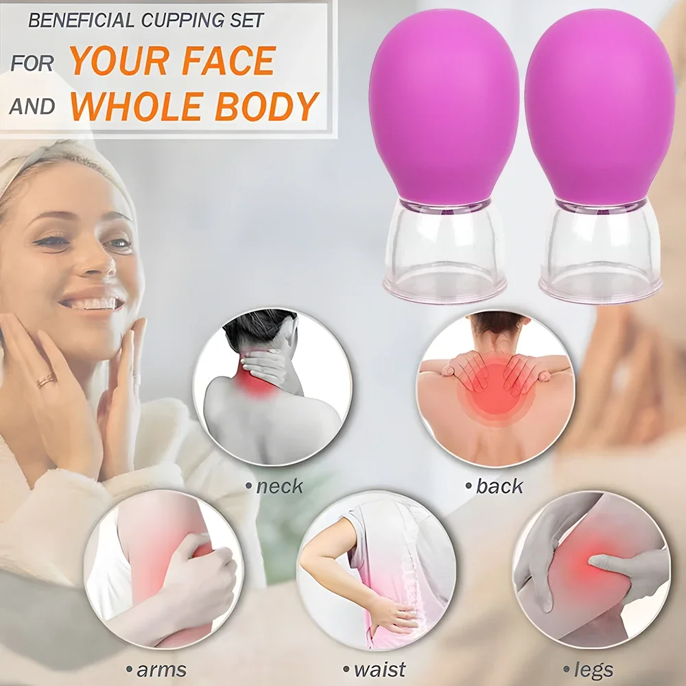 Vacuum Negative Pressure Lifting Face Cupping Device Beauty Dredging Meridians Face Shaping Silicone Cupping Relaxation Tool