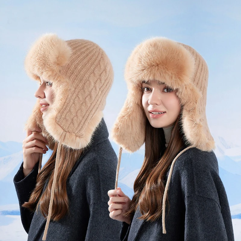 

Winter fleece insulated cycling hat for children outdoor riding warm ear cover headband fashionable accessory