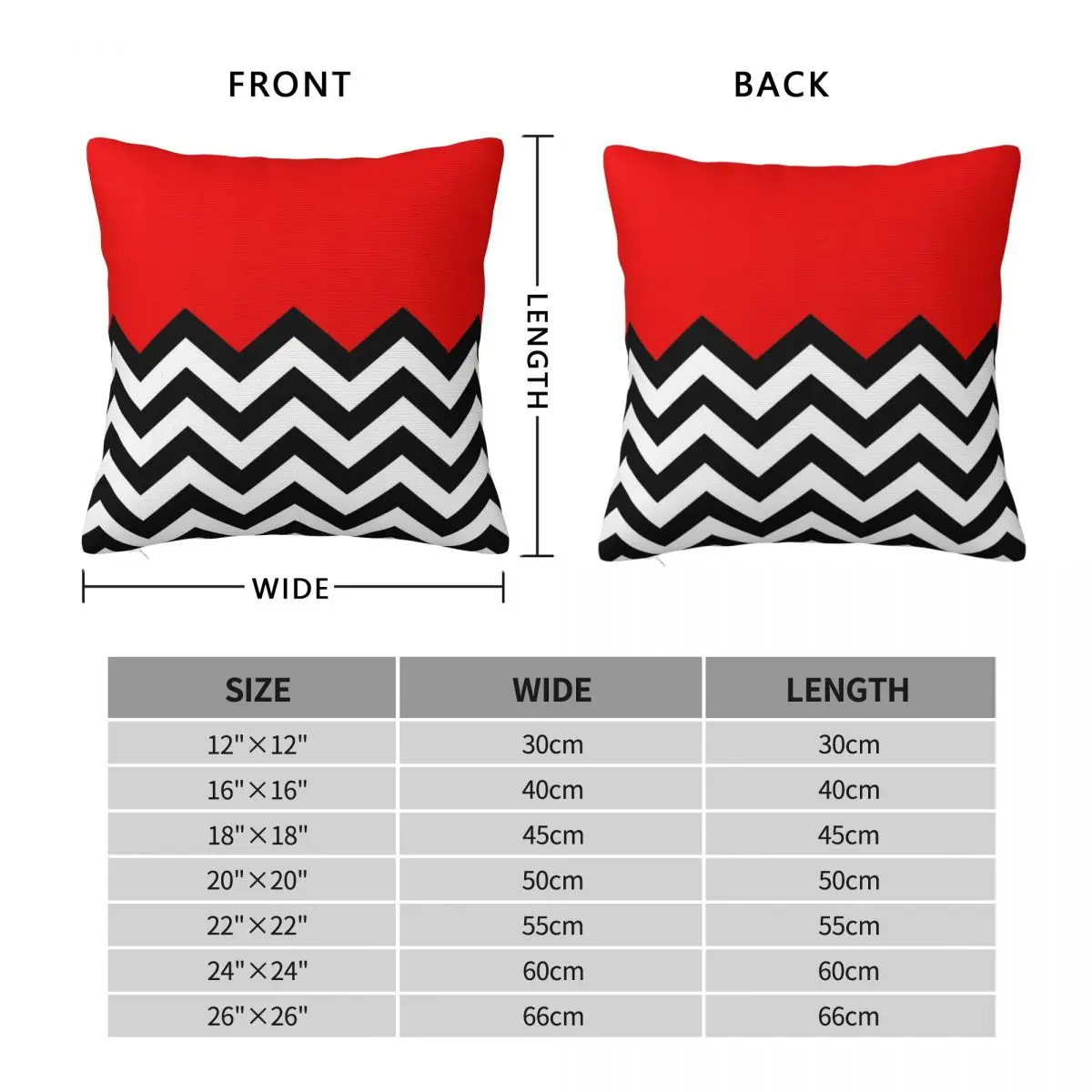 Twin Peaks - Black Lodge Pattern Square Pillowcase Pillow Cover Cushion Zip Decorative Comfort Throw Pillow for Home Living Room