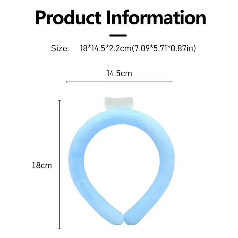 Summer Neck Cooling Ring Portable Reusable Neck Massager Cool Neck Ring Sunstroke Prevention Fitness Fishing Cycling Travel Ice view 6